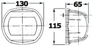 Osculati Maxi 20 Navigationslicht Weiß 24 V/112 5 (Degrees) Rot