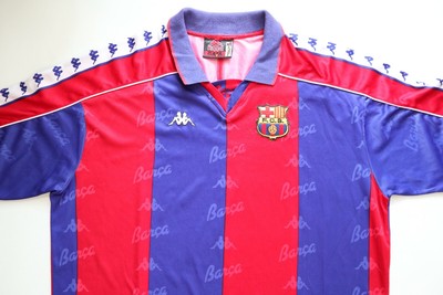 Maillot Domicile FC Barcelone Vintage 1992-1995 - Kappa - Taille XL - État Vintage Correct