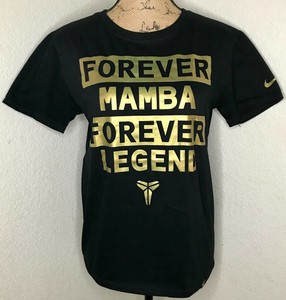 Nike Dri Fit Forever Mamba Legend Kobe Bryant Menâs Medium T-shirt Black Gold | eBay