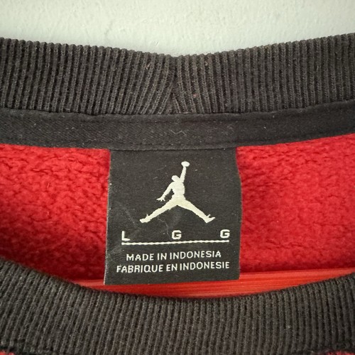 Sudadera Nike Jordan Talla Grande Air Flight Estampado Elefante Rojo Negro Años 2000 Y2K - Imagen 7 de 14