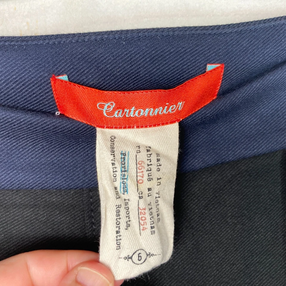 Cartonnier Pants Womens 6 Black Knit Front Seam Skinny Side Zip Mid Rise Stretch - Image 4 of 4