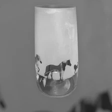 WELSH SECTION D COB VASE 30cm Clear Crystal Glass Flower Vase with Frieze design