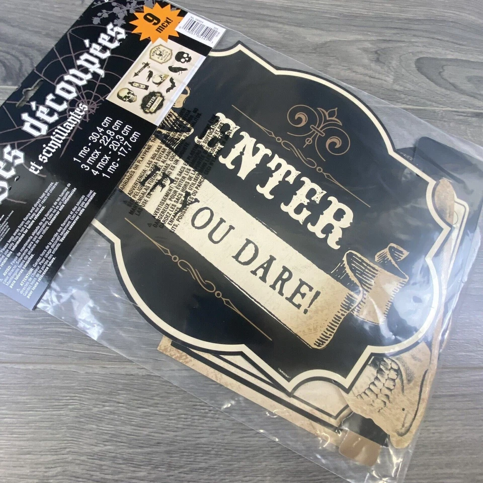 Calavera de miedo brillante recortes decoraciones de fiesta de Halloween calavera/mal horror Foto 4 de 4