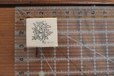 THE ARTFUL STAMPER Flower Rose Wood Rubber Stamp R
