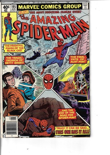 Amazing Spider-Man 195 Black Cat Newsstand Edition VG/F 1979 Glossy