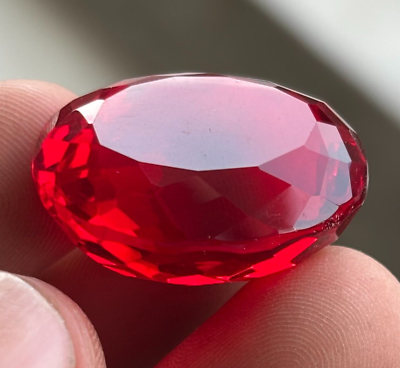 #ad BIG SIZE 195 CT Natural Certified Blood Red Ruby Oval Cut Loose Gemstone $39.99