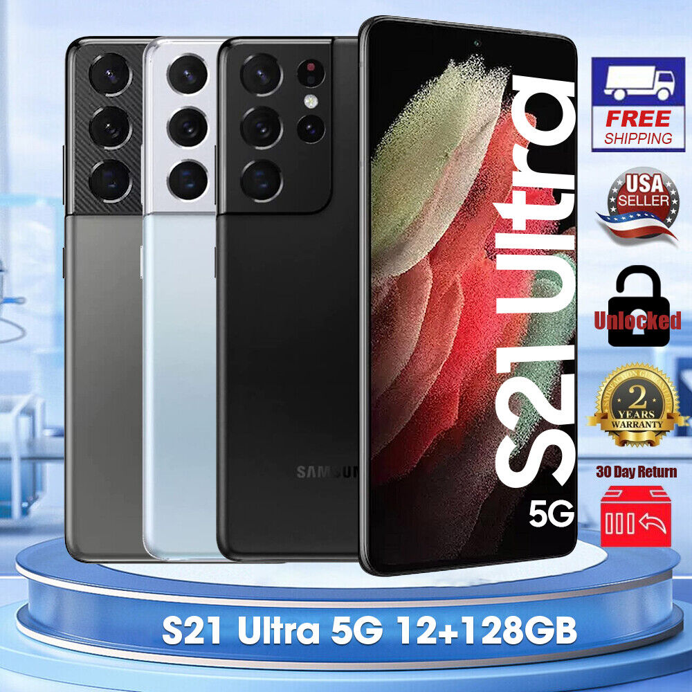 Fully Unlocked Samsung Galaxy S21 Ultra 5G 256GB SM-G998U [RETAIL BOX] 