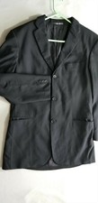 HUGO BOSS Men Einstein Sigma USA Made Wool 3 Button Jacket Suit Coat 40L Black