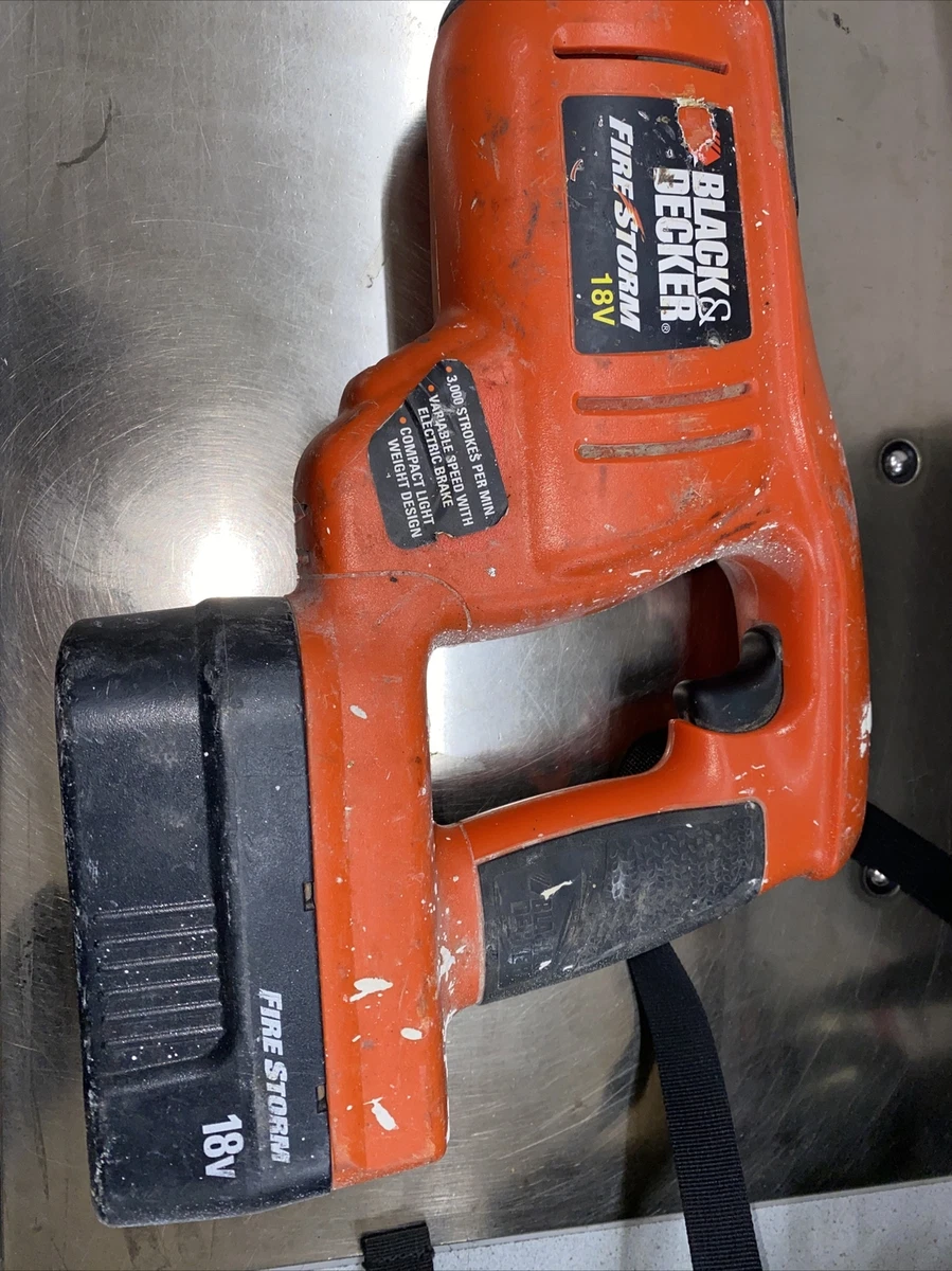 BLACK DECKER FIRE STORM 18V CORDLESS RECIPROCATING SAW