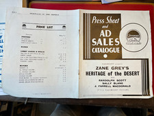Heritage Of The Desert 1932 Paramount 9x1/2x12" western British pressbook