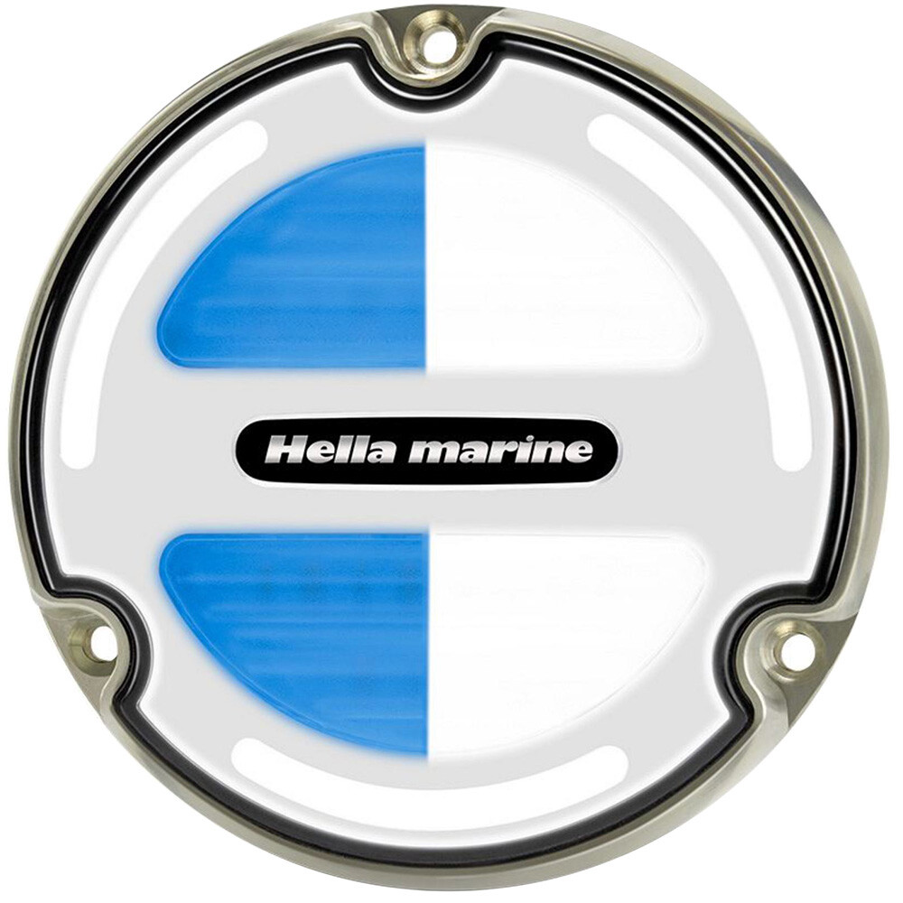 Hella Marine Apelo A3 White/Blue Underwater Light Bronze White Lens