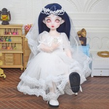 Set completo giocattolo bambola 1/6 BJD con scarpa vestito dipinto a mano trucco viso bambola ragazza carina