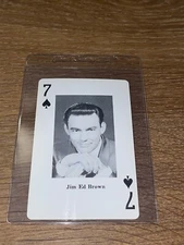 VINTAGE 1970 HEATHER COUNTRY MUSIC 🎥 JIM ED BROWN PLAYING CARD MUSIC CARD