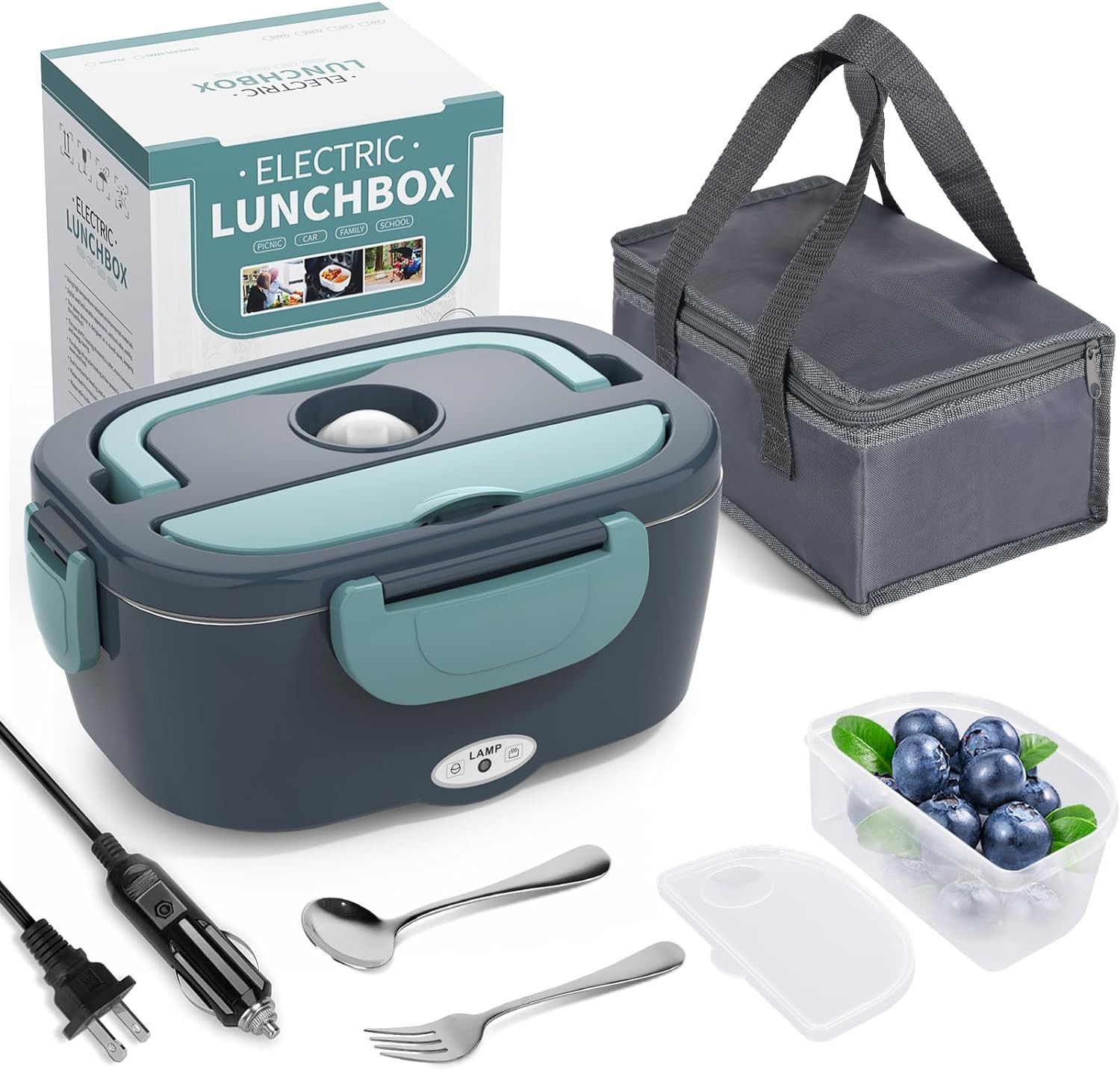 Electric Lunch Box Food Heater, 3 in 1 Ultra Quick Heated Lunch Boxes for Adu...