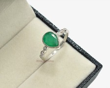 9x7 MM Natural Zambian Emerald Gemstone 925 Sterling Silver May Birthstone Ring