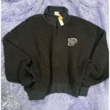Pink Cozy Fleece Half Zip Pullover Size Large