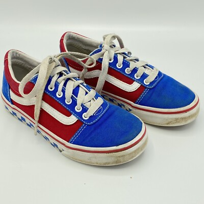 red blue white vans