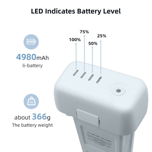 2 Stück 4980mAh Batterie Akku für DJI Phantom 3 Advanced Phantom 3 Professional - Bild 3 von 11