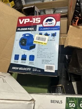 B-Air Air Mover 1/8 HP Carpet Dryer Floor Blower Fan in Blue Model BA-VP-15-BL