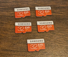 5x Samsung MicroSD EVO Plus 32GB Class 10 Micro SDHC Memory Card - Tested Good