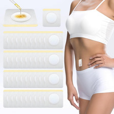 Castor Oil Patches, 50PCS Castor Oil Belly Button Patch Disposable Organic Cotto