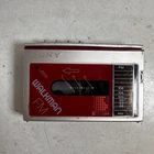 Vintage Sony Walkman WM-F10 Red Silver FM Stereo Cassette Player - For Parts