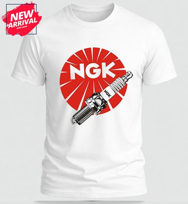 #ad NGK Spark Plugs Automotive Logo Heavy Cotton T Shirt USA Size $19.99