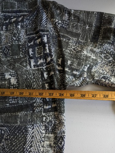 VTG Woolrich Shirt Mens L Green Gray Button Up S/S Aztec Grunge Outdoors Western - Picture 8 of 10