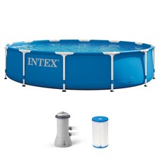 Intex 28211EH 12 x 30 Metal Frame Round Above...