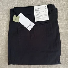 Men’s Straight Tech, Chino Black Pants Size 38 Waist 32 Length ￼