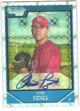 2007 Bowman Chrome Chris Perez #BC224 Prospects X-Fractors Auto 24/225