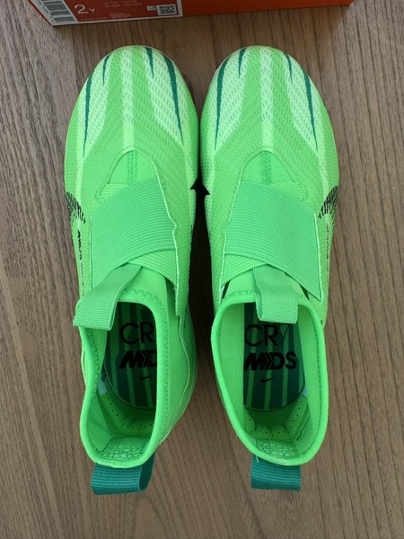 Tacos de fútbol Nike Air Zoom Mercurial Superfly 9 Pro, FG, CR7, verdes, para niños, talla 2Y 5