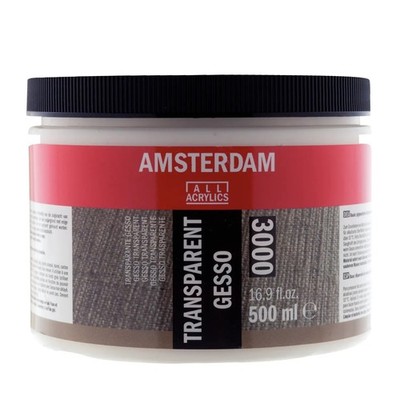 Amsterdam Gesso Grundierung transparent Acrylfarben Ölfarben Leinwand Holz 500 m