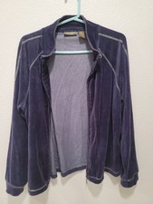 Velour pant track suit Purple Large Casual loungewear comfort xl top, med bottom