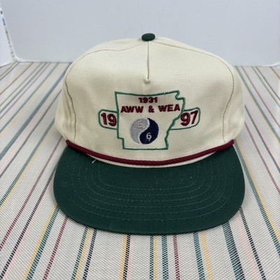 Vintage Diamond Caps AWW & WEA Hat Cap Strap Back One Size Mens Arkansas 90s USA