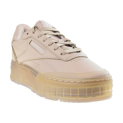 Reebok Club C Double Geo Women's Shoes Modern Beige Neutral Sneaker Size 9