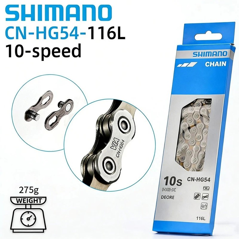 Shimano Deore CN-HG54 10 Speed Chain Bike 116 Links with Link Pin.