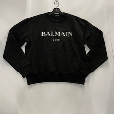 BALMAIN Cotton Vintage Logo Crewneck Sweater ...