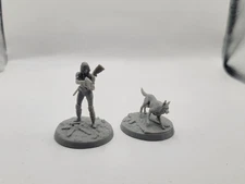 Fallout Wasteland Warfare Survivors- Dogmeat Nora Figures - Unpainted 