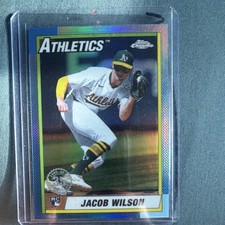 Topps Chrome 2025 1990 Insert Jacob Wilson Rookie #90CB-18 Athletics