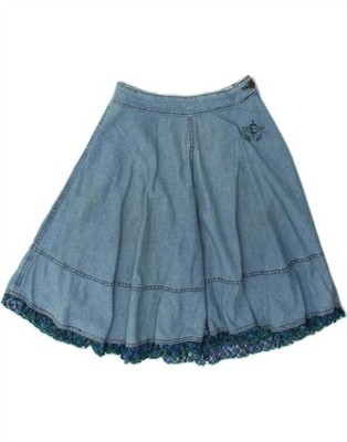 MASH Damen Jeansrock EU 38 Medium W28 Blau Baumwolle DC39