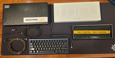 Custom Wooting 60HE Gaming Keyboard, Tofu Aluminum Case w/ Brass Insert