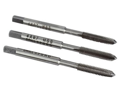 Faithfull - HSS Straight Flute Tap Set M4 x 0.7, 3 Piece