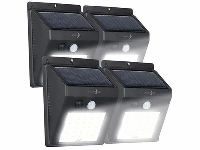 LUNARTEC 4 appliques murales solaires LED 100 lm WL-100.solar avec détecteur de mouvemen