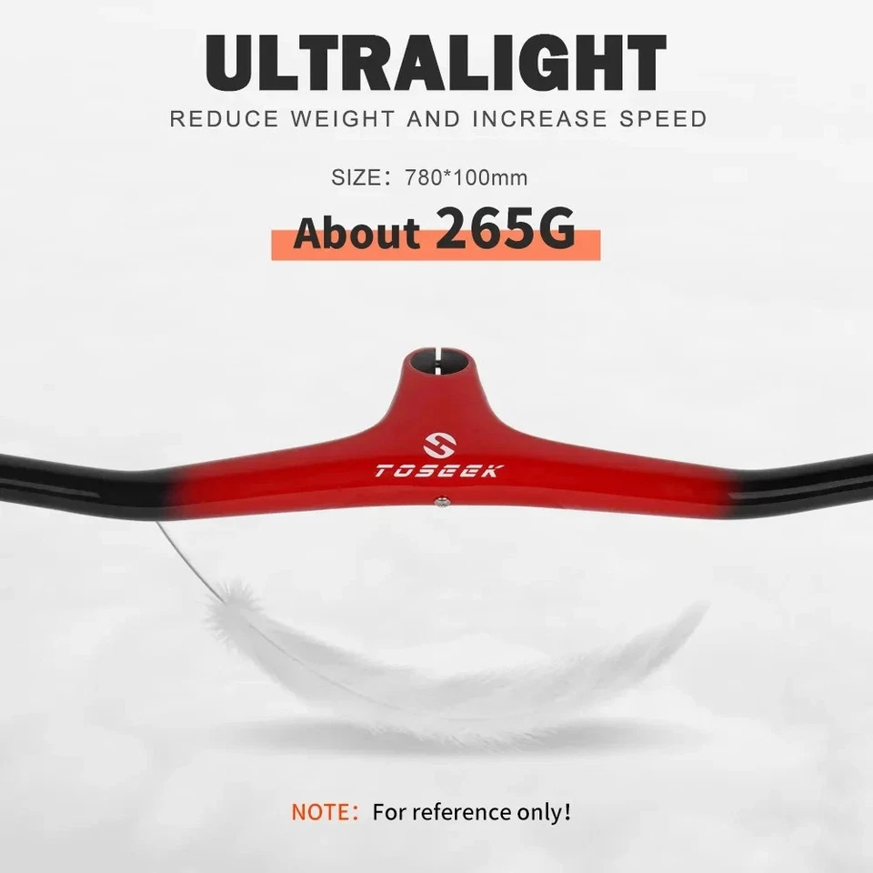 Manillar y potencia MTB -10 grados carbono integrado manillar ancho 780-70~110 mm Foto 4 de 4