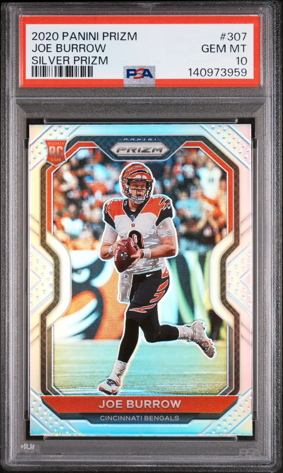 PSA 10 2020 Panini Prizm Joe Burrow Silver Rookie RC #307
