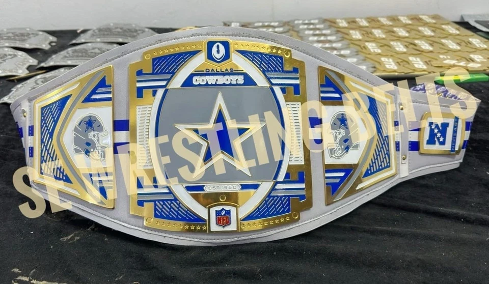 NFL Dallas Cowboyz Cinturón Campeonato Mundial Pesos Pesados Título Adulto Talla 4mm Rep Foto 3 de 4