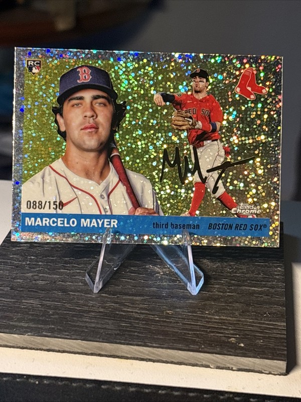 2025 Topps Chrome Platinum Baseball Marcelo Mayer /150 Sparkle Refractor Rookie