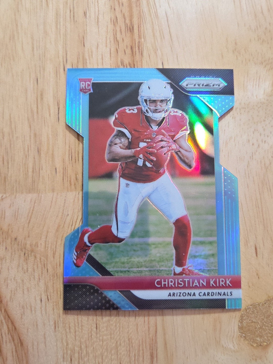 2018 Prizm CHRISTIAN KIRK Light Blue Die Cut /199 #219 Rookie RC Texans SP
