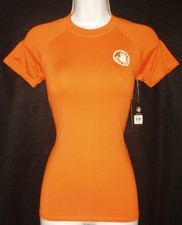 BODY GLOVE IN MOTION WOMEN'S SHORT SLEEVE RASHGUARD LOGO TOP STRETCHY XS/S NWT
